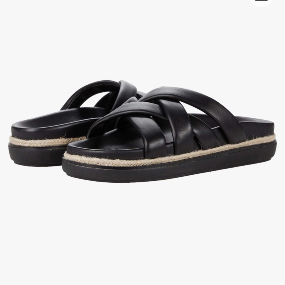 NWT Vince Camuto Chavelle Platform Slide Sandals, Black